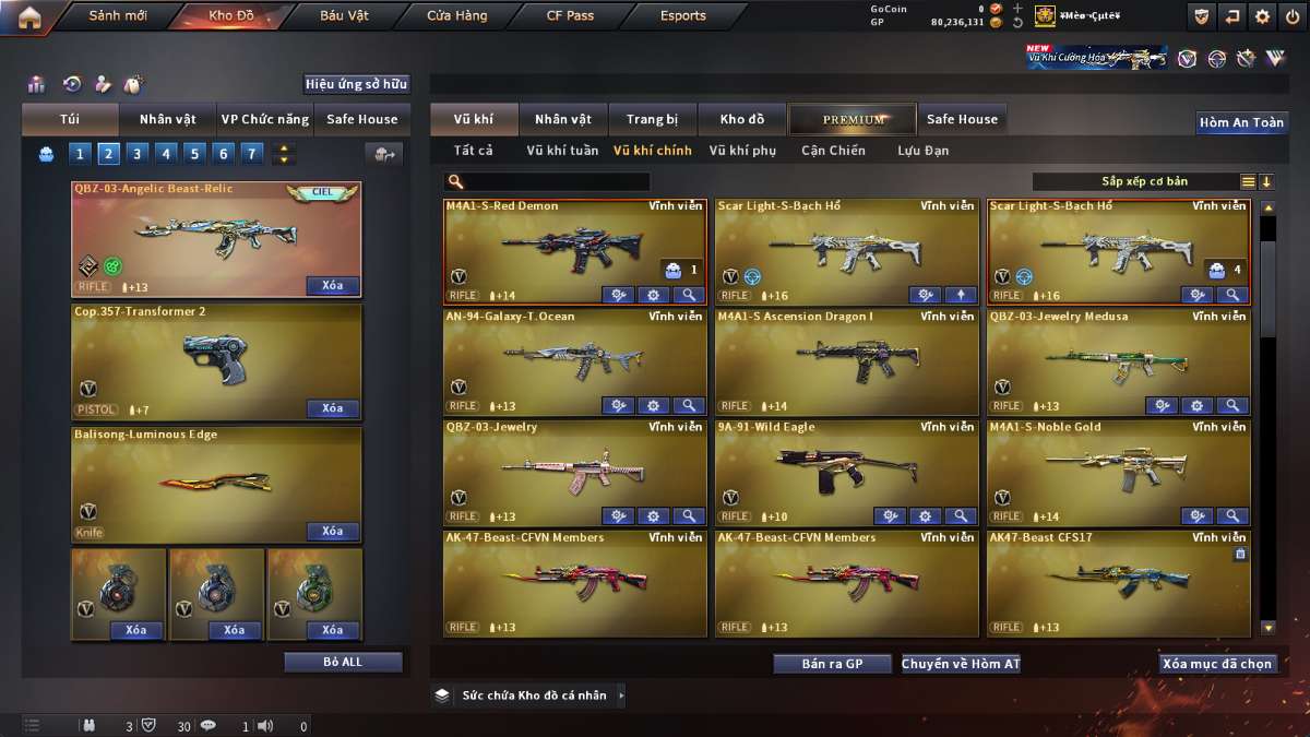 shop acc cf uy tin gia re